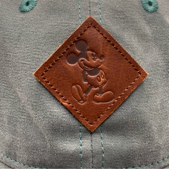 Disney | Unisex | Forest Green Cotton Leather Mickey Mouse Cap | 22-24 Inch - Picture 6 of 7